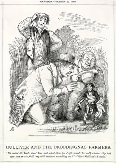 Cartoon, Gulliver and the Brobdingnag Farmers Cartoon, Gulliver and the Brobdingnag Farmers