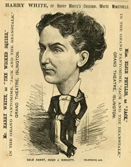 Cartoon, Harry White of the Original White Mistrels Cartoon, Harry White of the Original White Mistrels