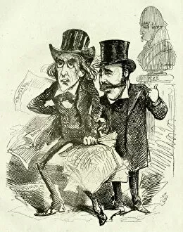 Manager Gallery: Cartoon, Henry Irving and F B Chatterton