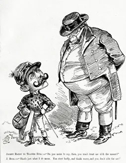 Cartoon, John Bull with Randolph Churchill as jockey Cartoon, John Bull with Randolph Churchill as jockey