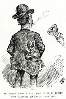 Cartoon, Mr Arthur Roberts, music hall performer Cartoon, Mr Arthur Roberts, music hall performer