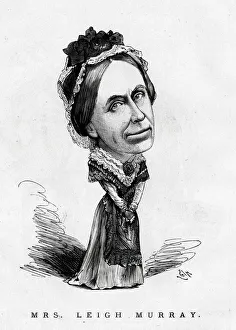Cartoon, Mrs Leigh Murray, English actress Cartoon, Mrs Leigh Murray, English actress