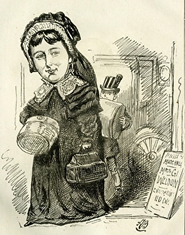 Cartoon, Mrs Weldon in her latest role Cartoon, Mrs Weldon in her latest role