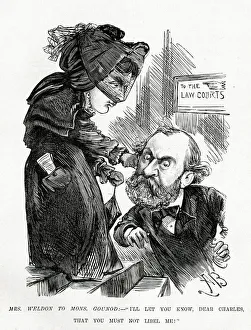 Cartoon, Mrs Weldon to Monsieur Gounod Cartoon, Mrs Weldon to Monsieur Gounod