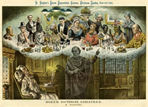 Cartoon, Queen Victorias Christmas, A Vision Cartoon, Queen Victorias Christmas, A Vision