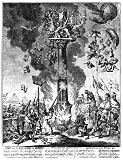 Cartoon, Siege de la Colonne de Pompee Cartoon, Siege de la Colonne de Pompee