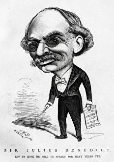 Cartoon, Sir Julius Benedict, composer and conductor Cartoon, Sir Julius Benedict, composer and conductor