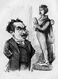 Cartoon, statue of Charles Warner, actor Cartoon, statue of Charles Warner, actor