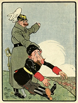 Cartoon, The Ultimate Precaution, WW1 Cartoon, The Ultimate Precaution, WW1