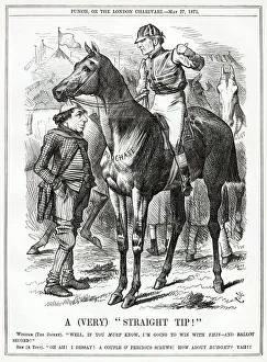 Cartoon, A (Very) Straight Tip! (Disraeli and Gladstone) Cartoon, A (Very) Straight Tip! (Disraeli and Gladstone)