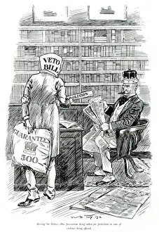Review Gallery: Cartoon, The Veto Bill, by W H Toy