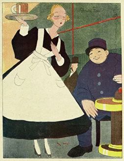 Jobs Gallery: Cartoon, Waitress, WW1