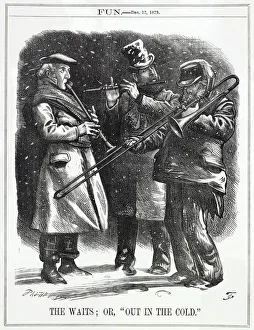 Cartoon, The Waits; or, Out in the Cold (Liberal Party) Cartoon, The Waits; or, Out in the Cold (Liberal Party)