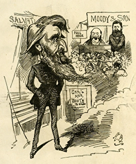 Cartoon, William Booth v. Moody & Sankey Cartoon, William Booth v. Moody & Sankey