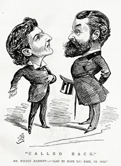 Cartoon, Wilson Barrett and G R Sims, Called Back Cartoon, Wilson Barrett and G R Sims, Called Back