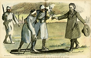 Cartoon, Zimmerwald pacifism, WW1 Cartoon, Zimmerwald pacifism, WW1