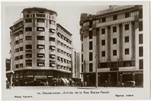 Casablanca, Morocco - Entrance to the Rue Blaise-Pascal