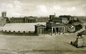 Prints of The Castle, Chester, Cheshire, England. Date: 1910s Chester Prints: The Castle, Chester Print, England 1910s