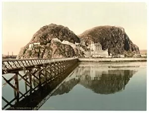 Images Dated 3rd May 2012: Castle from pier, Dumbarton, Scotland