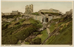 The Castle and Walls, Scarborough, North Yorkshire, England The Castle and Walls, Scarborough, North Yorkshire, England