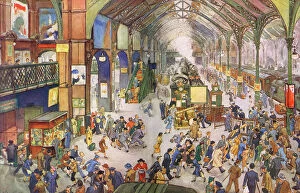 Railway Gallery: Catching the 5: 15 at Liverpool Street by Grace Golden