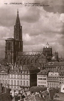 The Cathedral and Chateau de Rohan - Strasbourg, France The Cathedral and Chateau de Rohan - Strasbourg, France