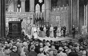 Recovery Gallery: Cathedral service, recovery of King George V