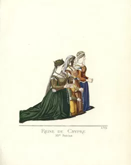 Diadem Gallery: Catherine Cornaro, Queen of Cyprus with Venetian ladies