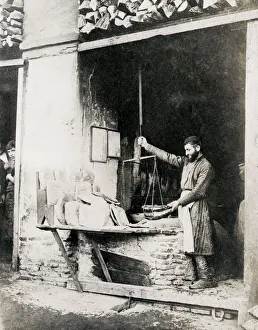 Caucasus Georgia Tiflis Tblisi - baker baking bread Caucasus Georgia Tiflis Tblisi - baker baking bread