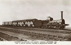 Centenary celebrations with replica train, Liverpool Centenary celebrations with replica train, Liverpool