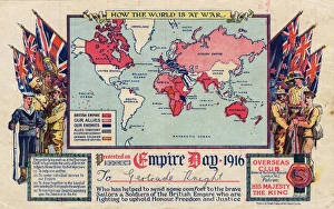 Certificate presented by The Overseas Club - Empire Day 1916 Certificate presented by The Overseas Club - Empire Day 1916