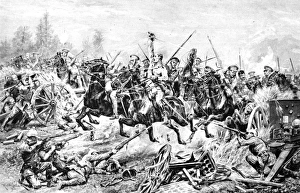The charge of the 9th Lancers at a German battery near Mons The charge of the 9th Lancers at a German battery near Mons