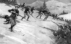 Charge of French Alpine Chasseurs in Alsace, WW1 Charge of French Alpine Chasseurs in Alsace, WW1