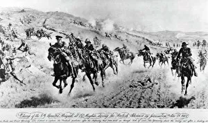 Jerusalem Gallery: Charge of the mounted brigade at El-Mughar, 1917