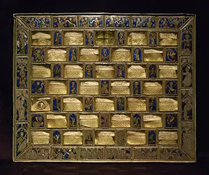 Stamps Gallery: Charlemagnes Chess set from the 14th century. Museum at Ron