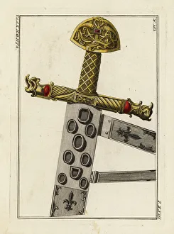 Charlemagne's sword, sheath and hilt Charlemagne's sword, sheath and hilt