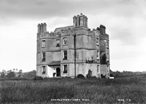 Prints of Charlemont Fort, Moy - a view of a large mansion. (Location: Northern Ireland: County Tyrone: Moy). Date: circa early 1900s County Tyrone Prints: Charlemont Fort Print: Moy Mansion View, circa early 1900s
