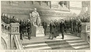 Charles Darwin statue unveiled, 1885 Charles Darwin statue unveiled, 1885