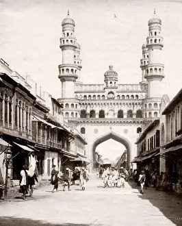 Ethnic Gallery: Charminar, Hyderabad, India, street scene