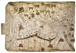 Chart of Mediterranean Sea by Petru Russu, made Chart of Mediterranean Sea by Petru Russu, made