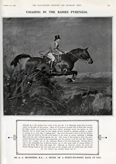 Chasing in the Basses Pyrenees - Sir Alfred James Munnings Chasing in the Basses Pyrenees - Sir Alfred James Munnings