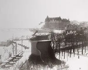 Chateau Fronenac, Quebec, Canada, in winter snow Chateau Fronenac, Quebec, Canada, in winter snow