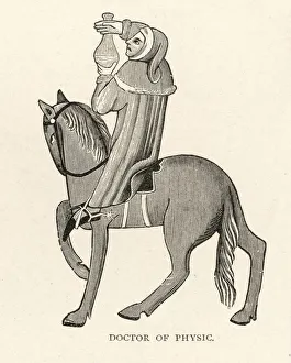 <b class=qtipBold><figcaption>Chaucer, Doctor O Physic</figcaption></b><br>The Doctor of Physic holds up a flask to the light<br><em>© Mary Evans Picture Library</em> Chaucer, Doctor O Physic