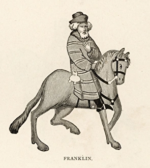 <b class=qtipBold><figcaption>Chaucer, the Franklin</figcaption></b><br>The Squire on a rearing horse<br><em>© Mary Evans Picture Library</em> Chaucer, the Franklin