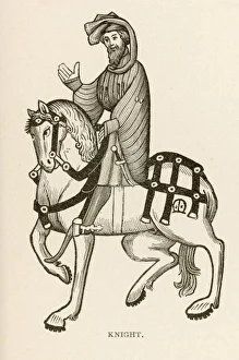<b class=qtipBold><figcaption>Chaucer, the Knight</figcaption></b><br>The Knight on a fine horse<br><em>© Mary Evans Picture Library</em> Chaucer, the Knight