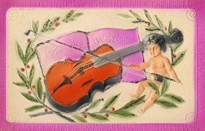 Cherub playing the violin. To My Valentine Cherub playing the violin. To My Valentine