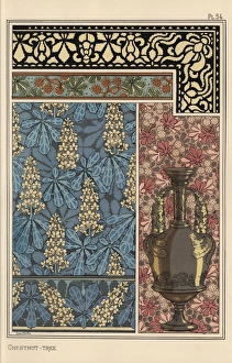 Chestnut tree in art nouveau patterns Chestnut tree in art nouveau patterns