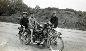Campion Gallery: Children on a 1912 Campion motorcycle & sidecar circa 1912