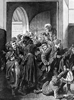 Children entering King Edwards Mission, Whitechapel, 1890 Children entering King Edwards Mission, Whitechapel, 1890