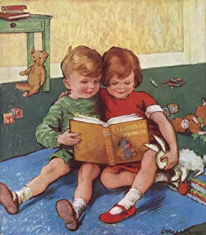 Children Gallery: Children reading together Story Time by Mackenzie